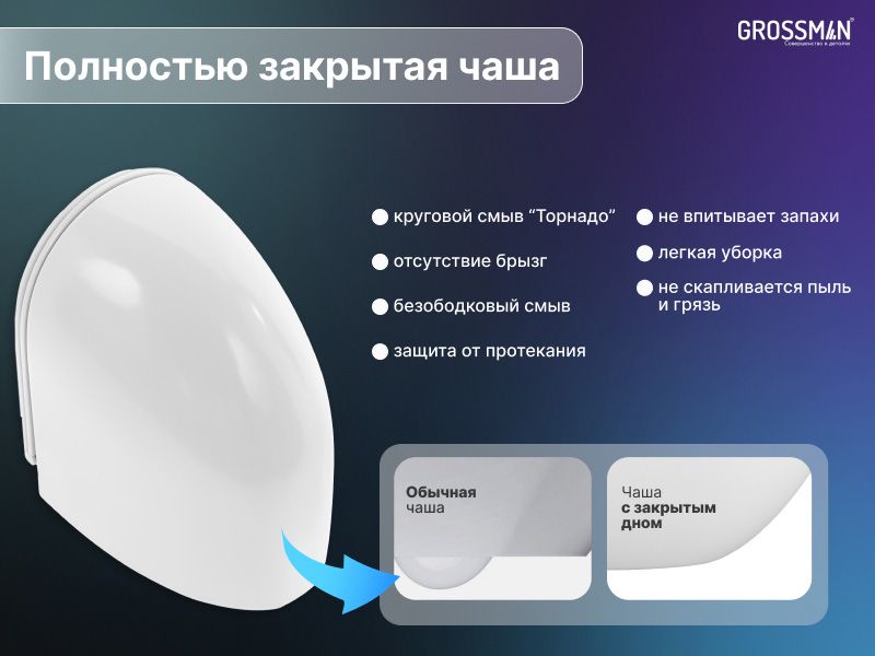 унитаз с закрытым дном